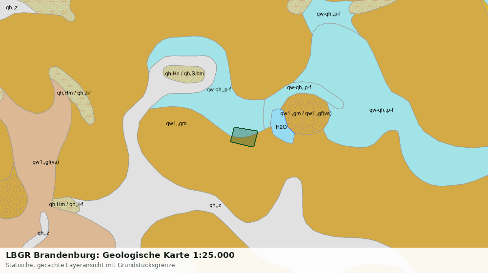 Statische Kartenansicht: LBGR Brandenburg: Geologische Karte 1:25.000