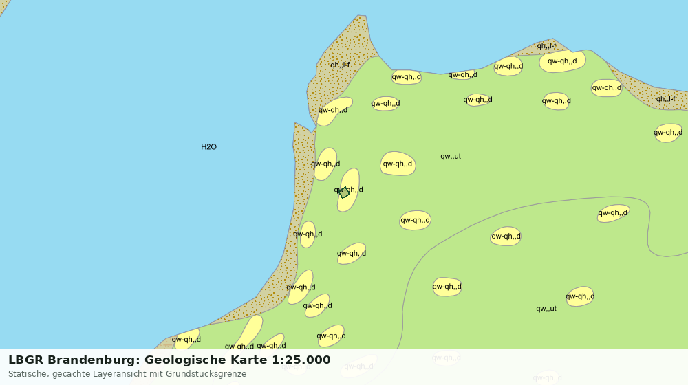 Statische Kartenansicht: LBGR Brandenburg: Geologische Karte 1:25.000