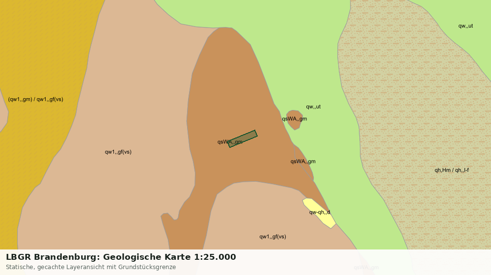 Statische Kartenansicht: LBGR Brandenburg: Geologische Karte 1:25.000