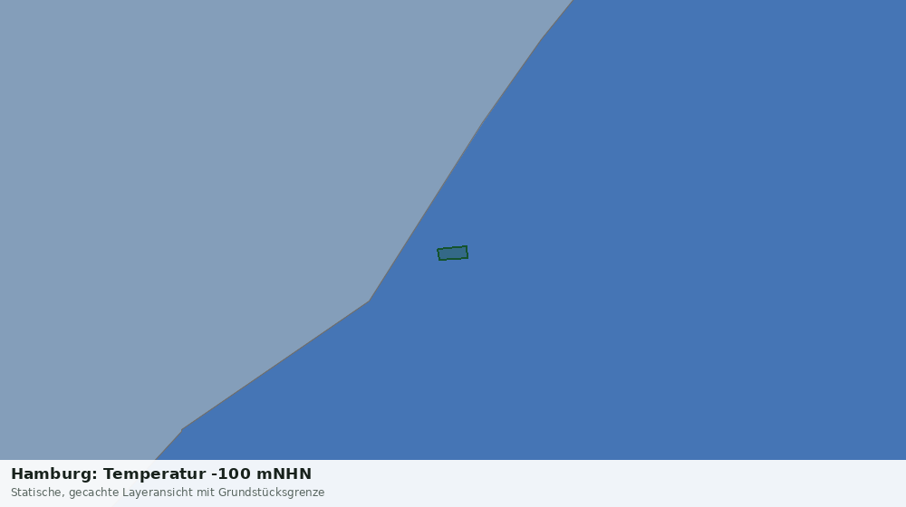 Statische Kartenansicht: Hamburg: Temperatur -100 mNHN