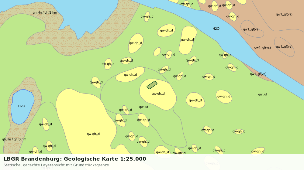 Statische Kartenansicht: LBGR Brandenburg: Geologische Karte 1:25.000
