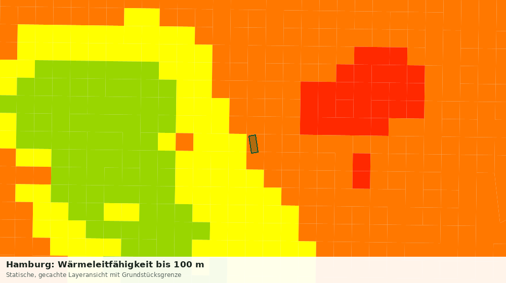 Statische Kartenansicht: Hamburg: Wärmeleitfähigkeit bis 100 m