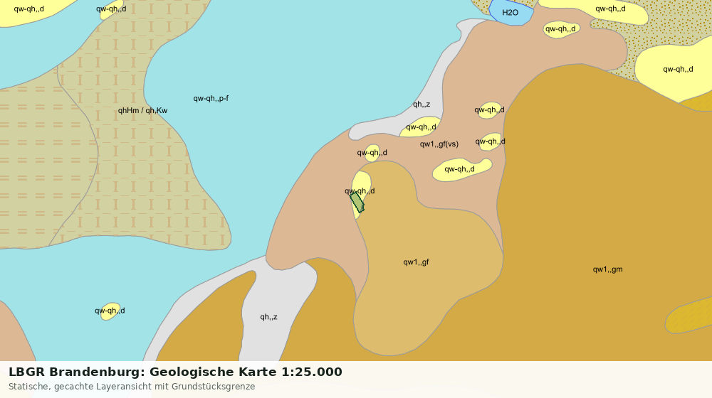 Statische Kartenansicht: LBGR Brandenburg: Geologische Karte 1:25.000