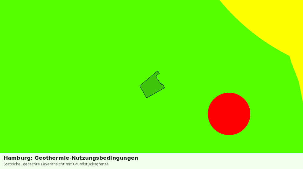 Statische Kartenansicht: Hamburg: Geothermie-Nutzungsbedingungen