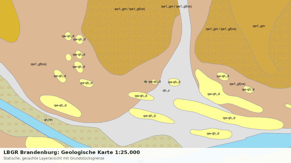 Statische Kartenansicht: LBGR Brandenburg: Geologische Karte 1:25.000