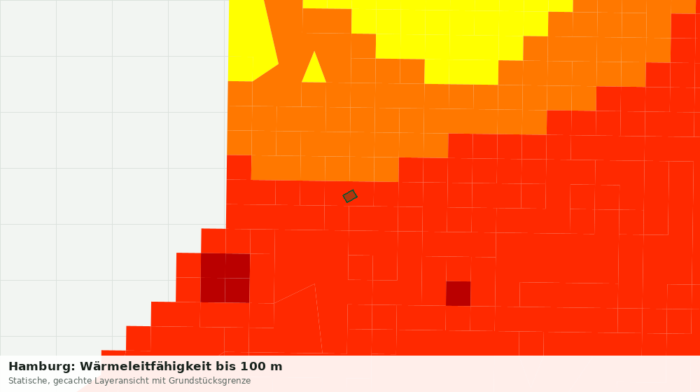 Statische Kartenansicht: Hamburg: Wärmeleitfähigkeit bis 100 m