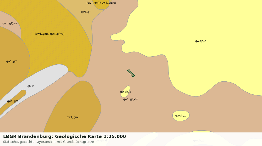 Statische Kartenansicht: LBGR Brandenburg: Geologische Karte 1:25.000