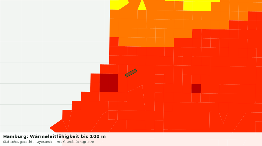 Statische Kartenansicht: Hamburg: Wärmeleitfähigkeit bis 100 m