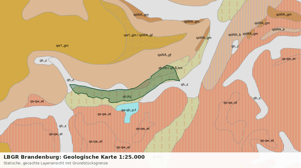 Statische Kartenansicht: LBGR Brandenburg: Geologische Karte 1:25.000