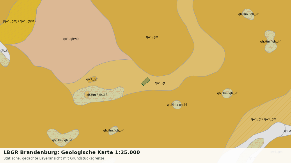 Statische Kartenansicht: LBGR Brandenburg: Geologische Karte 1:25.000