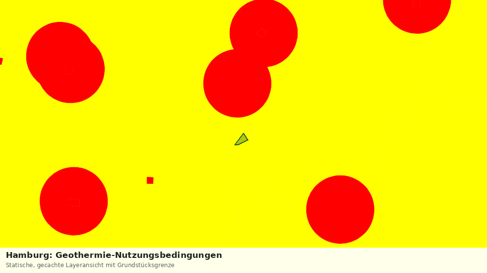 Statische Kartenansicht: Hamburg: Geothermie-Nutzungsbedingungen