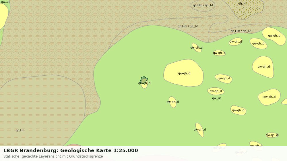 Statische Kartenansicht: LBGR Brandenburg: Geologische Karte 1:25.000