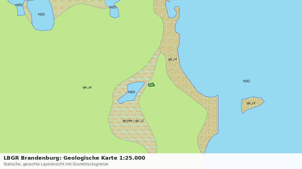 Statische Kartenansicht: LBGR Brandenburg: Geologische Karte 1:25.000
