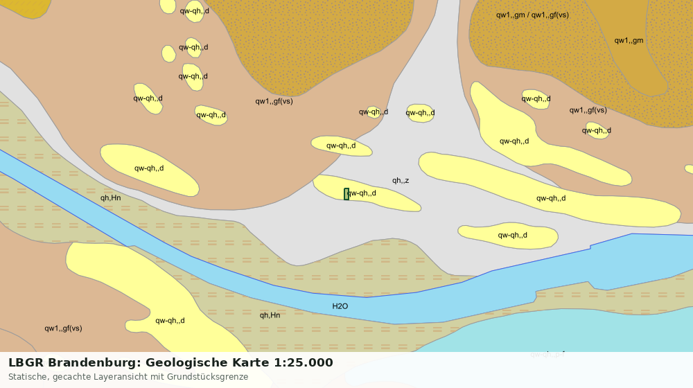 Statische Kartenansicht: LBGR Brandenburg: Geologische Karte 1:25.000