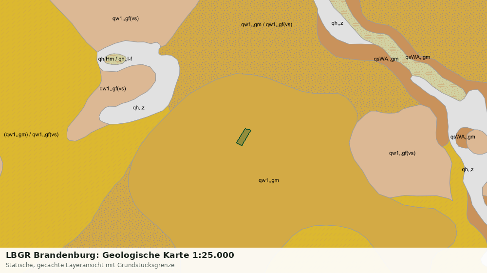 Statische Kartenansicht: LBGR Brandenburg: Geologische Karte 1:25.000
