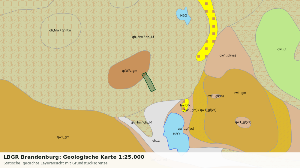 Statische Kartenansicht: LBGR Brandenburg: Geologische Karte 1:25.000