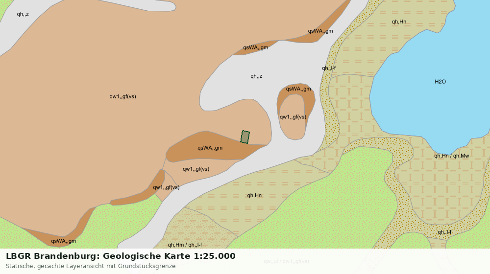 Statische Kartenansicht: LBGR Brandenburg: Geologische Karte 1:25.000
