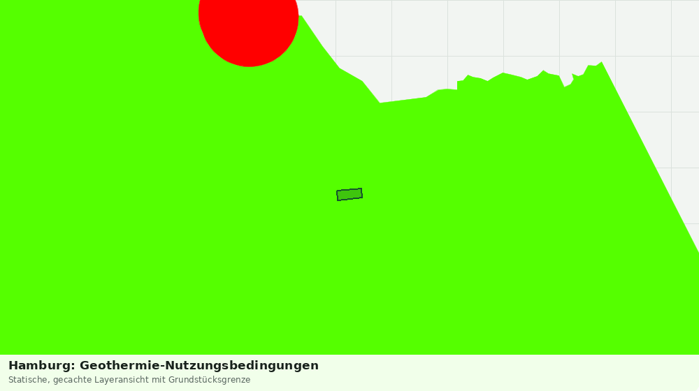 Statische Kartenansicht: Hamburg: Geothermie-Nutzungsbedingungen