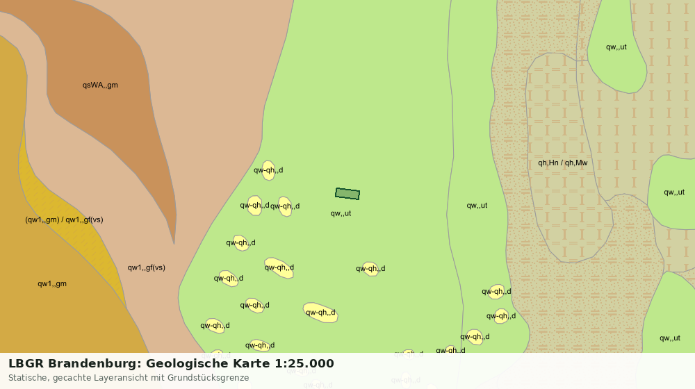 Statische Kartenansicht: LBGR Brandenburg: Geologische Karte 1:25.000