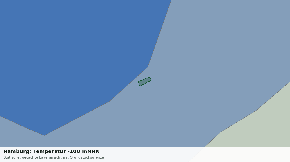 Statische Kartenansicht: Hamburg: Temperatur -100 mNHN