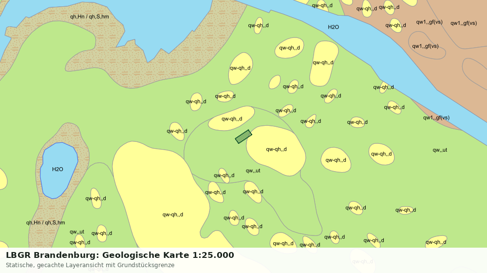 Statische Kartenansicht: LBGR Brandenburg: Geologische Karte 1:25.000