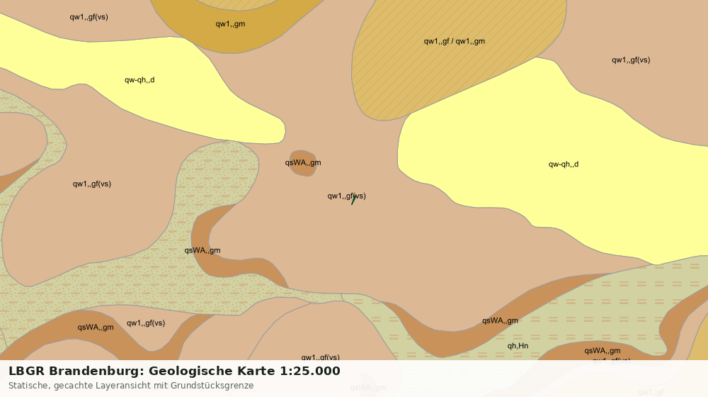 Statische Kartenansicht: LBGR Brandenburg: Geologische Karte 1:25.000