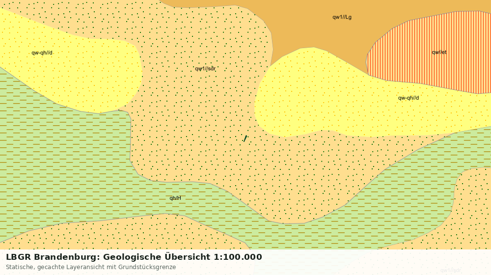 Statische Kartenansicht: LBGR Brandenburg: Geologische Übersicht 1:100.000