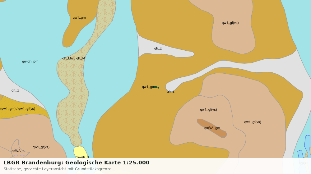 Statische Kartenansicht: LBGR Brandenburg: Geologische Karte 1:25.000