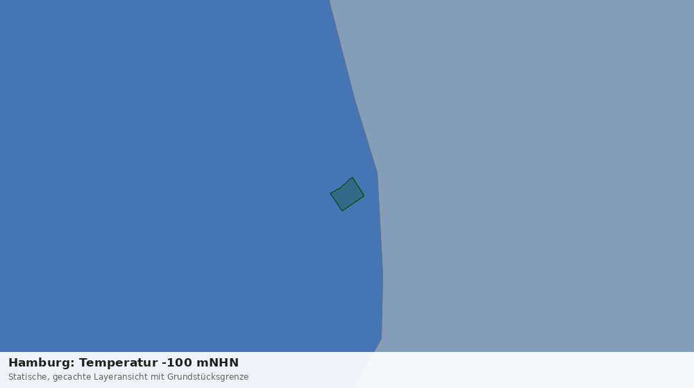 Statische Kartenansicht: Hamburg: Temperatur -100 mNHN