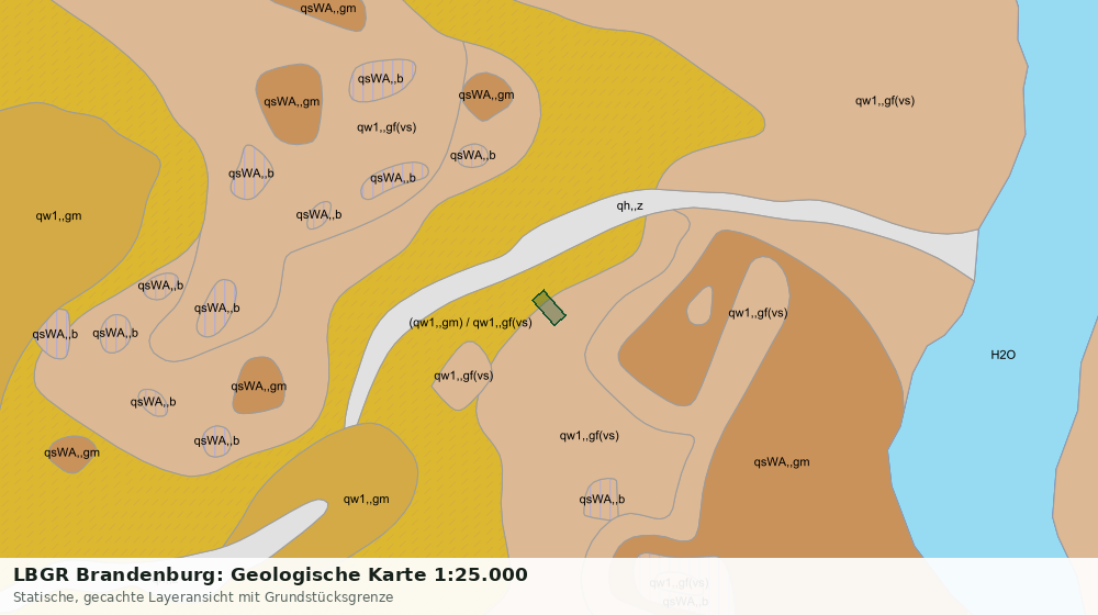 Statische Kartenansicht: LBGR Brandenburg: Geologische Karte 1:25.000