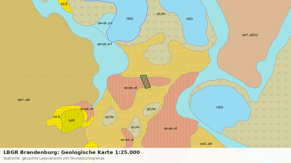 Statische Kartenansicht: LBGR Brandenburg: Geologische Karte 1:25.000