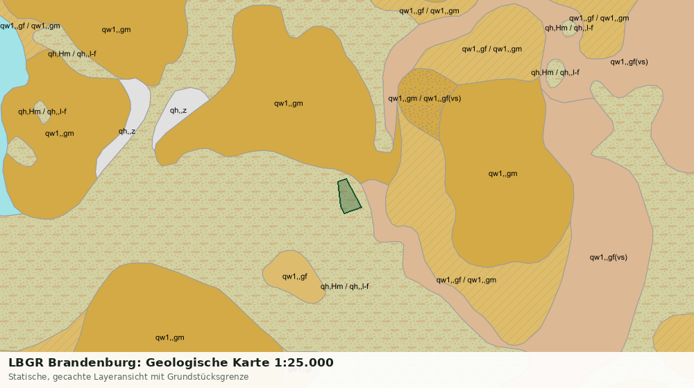 Statische Kartenansicht: LBGR Brandenburg: Geologische Karte 1:25.000