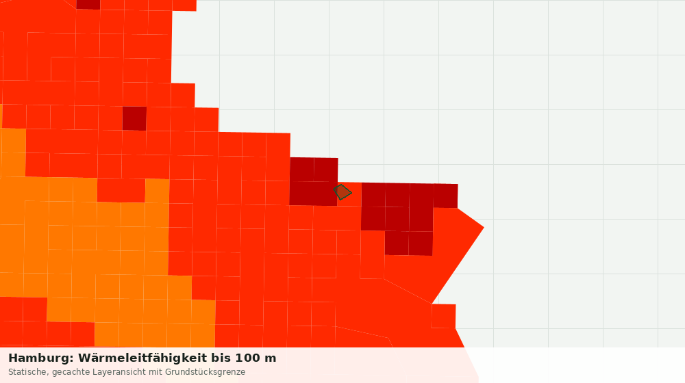 Statische Kartenansicht: Hamburg: Wärmeleitfähigkeit bis 100 m