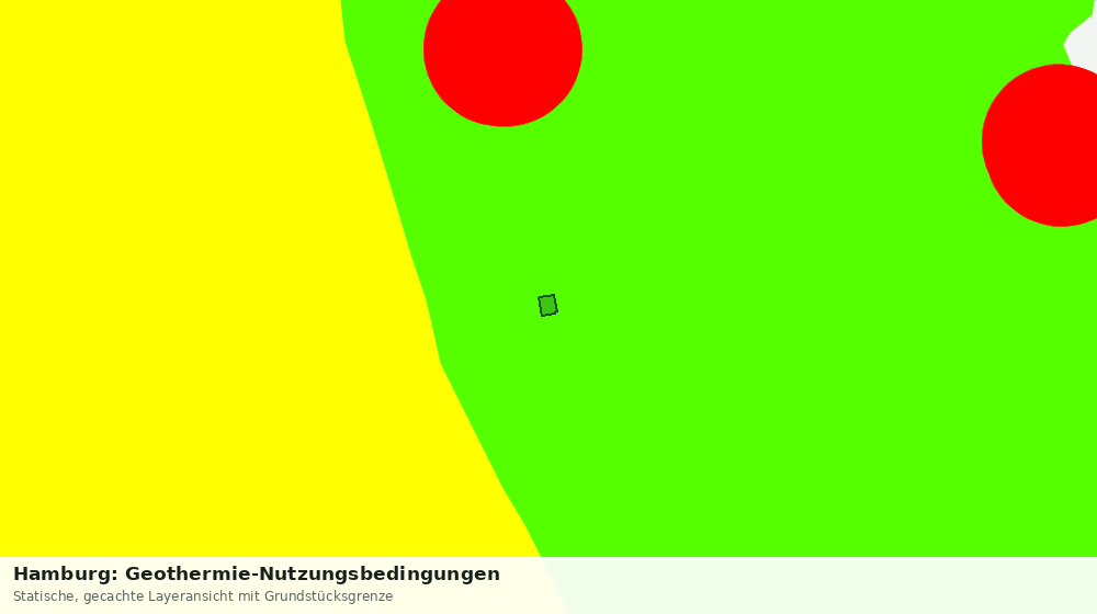 Statische Kartenansicht: Hamburg: Geothermie-Nutzungsbedingungen