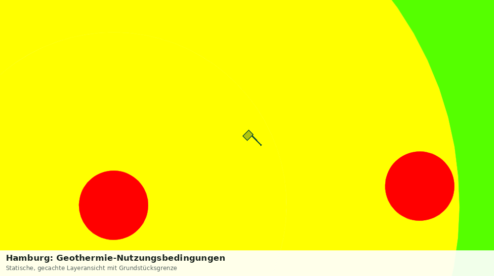 Statische Kartenansicht: Hamburg: Geothermie-Nutzungsbedingungen