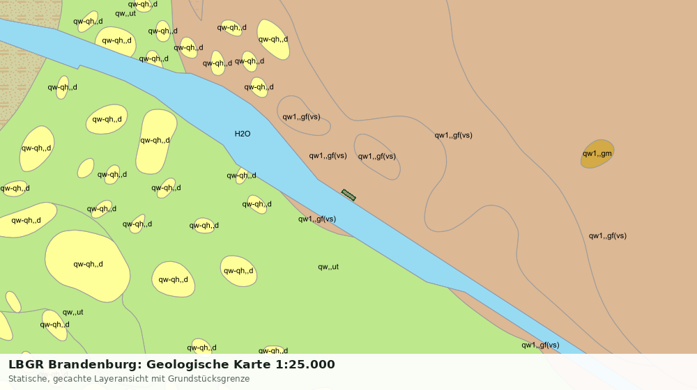 Statische Kartenansicht: LBGR Brandenburg: Geologische Karte 1:25.000