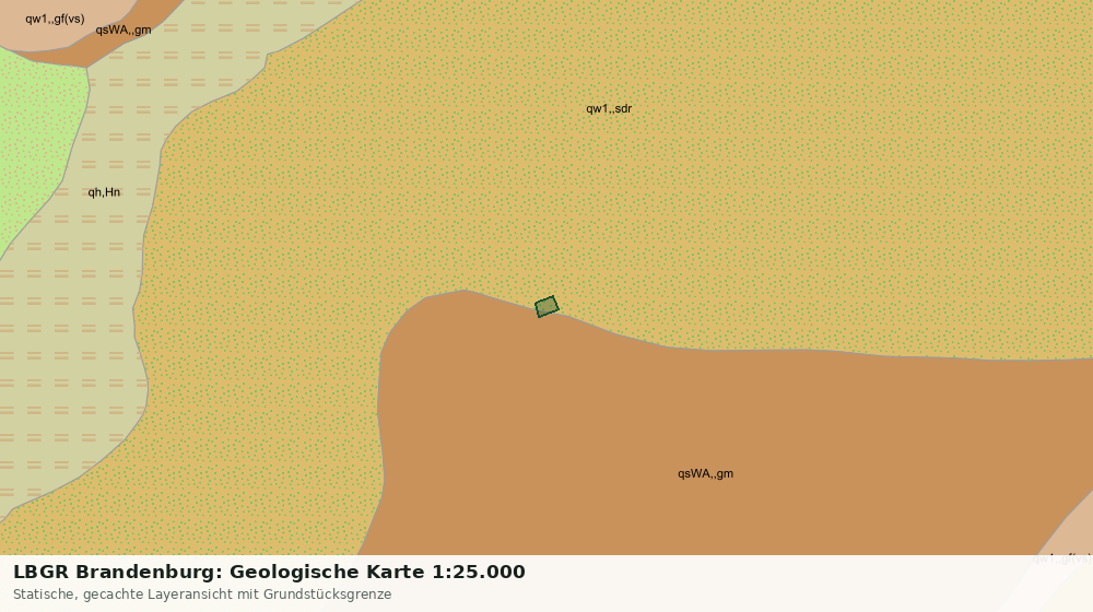 Statische Kartenansicht: LBGR Brandenburg: Geologische Karte 1:25.000