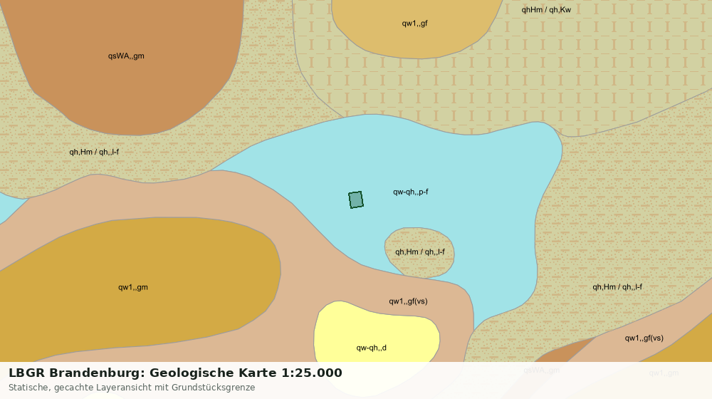 Statische Kartenansicht: LBGR Brandenburg: Geologische Karte 1:25.000