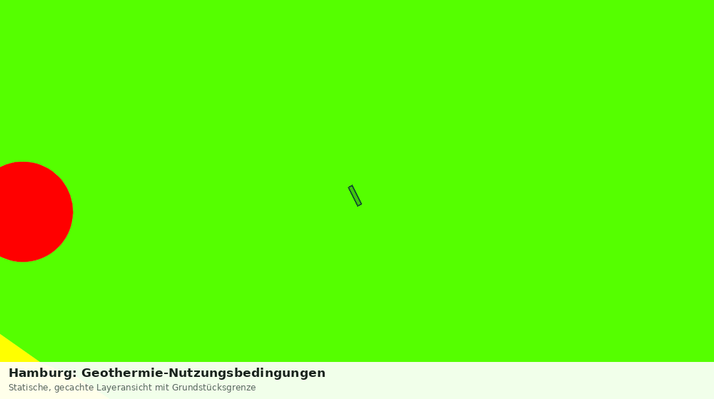 Statische Kartenansicht: Hamburg: Geothermie-Nutzungsbedingungen