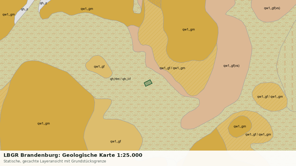 Statische Kartenansicht: LBGR Brandenburg: Geologische Karte 1:25.000