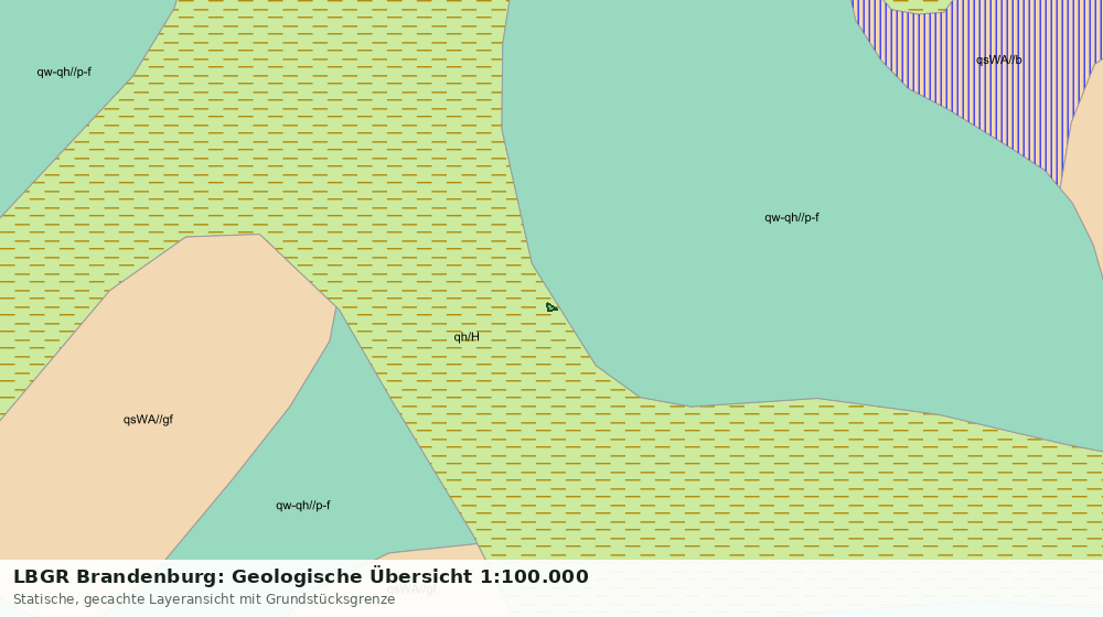 Statische Kartenansicht: LBGR Brandenburg: Geologische Übersicht 1:100.000