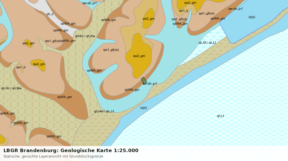 Statische Kartenansicht: LBGR Brandenburg: Geologische Karte 1:25.000