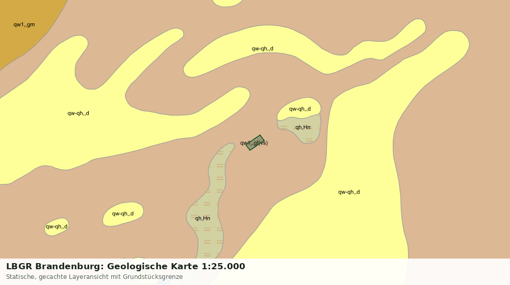 Statische Kartenansicht: LBGR Brandenburg: Geologische Karte 1:25.000