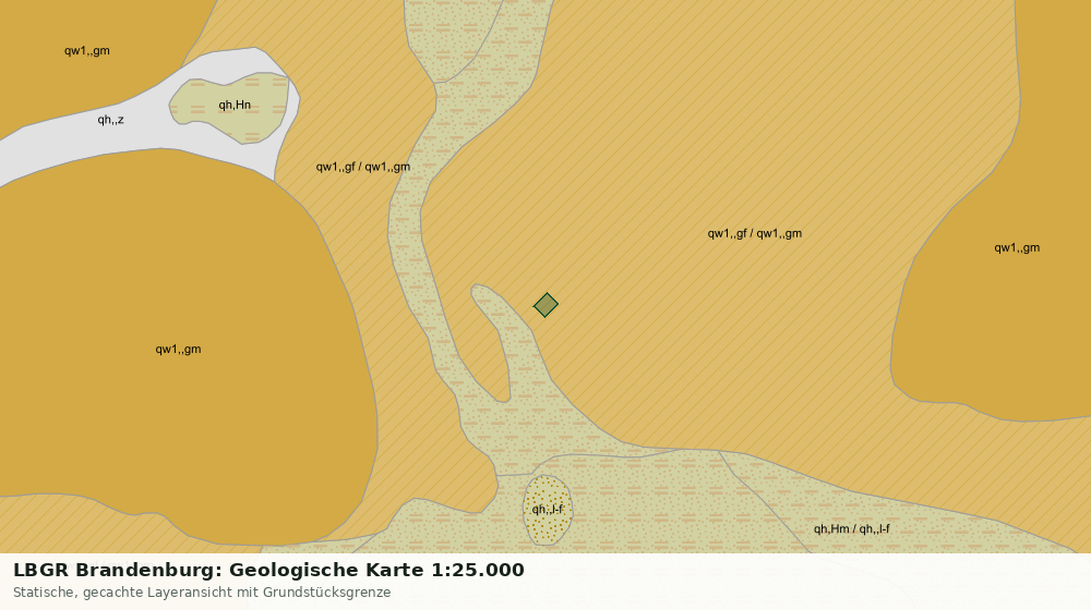 Statische Kartenansicht: LBGR Brandenburg: Geologische Karte 1:25.000