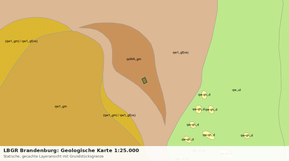 Statische Kartenansicht: LBGR Brandenburg: Geologische Karte 1:25.000