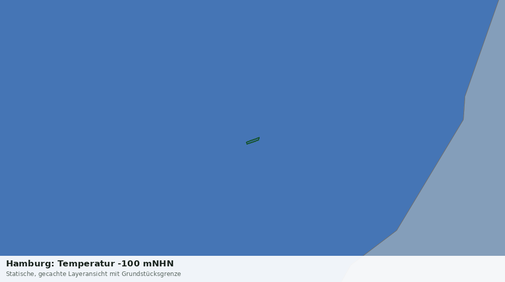 Statische Kartenansicht: Hamburg: Temperatur -100 mNHN