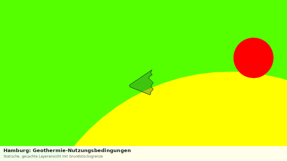 Statische Kartenansicht: Hamburg: Geothermie-Nutzungsbedingungen