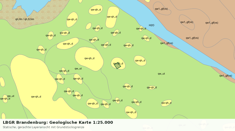 Statische Kartenansicht: LBGR Brandenburg: Geologische Karte 1:25.000