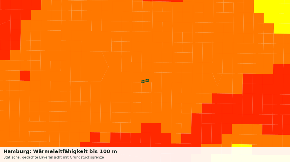 Statische Kartenansicht: Hamburg: Wärmeleitfähigkeit bis 100 m