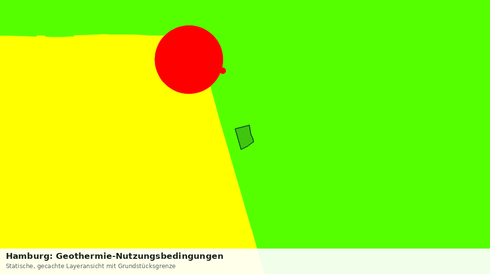 Statische Kartenansicht: Hamburg: Geothermie-Nutzungsbedingungen